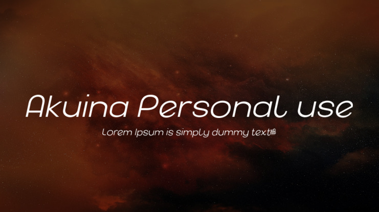 Akuina Personal use Font Family