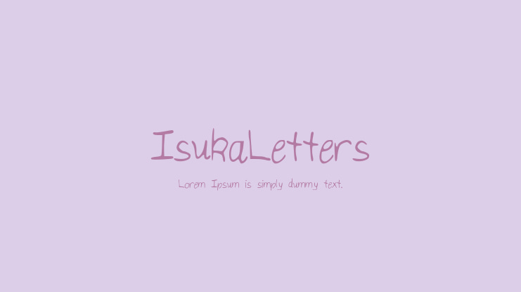 IsukaLetters Font