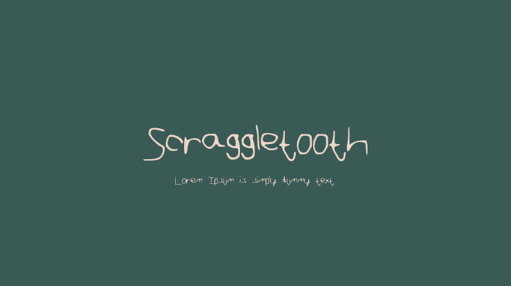 Scraggletooth Font