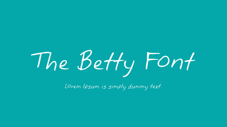 The Betty Font
