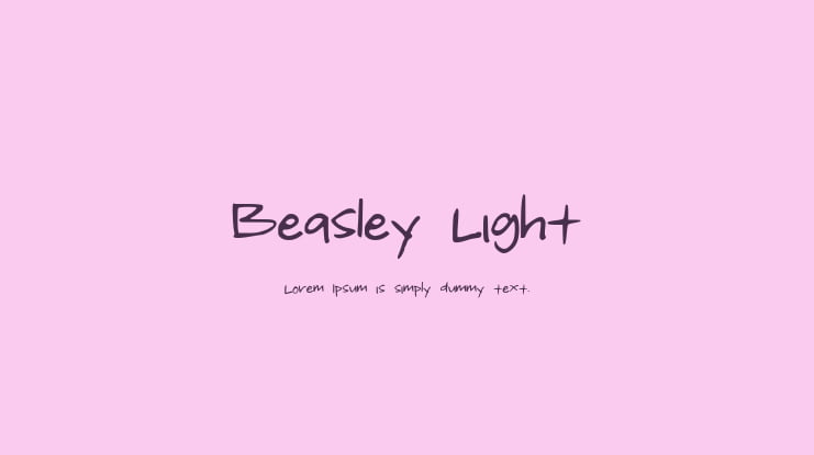 Beasley_Light Font