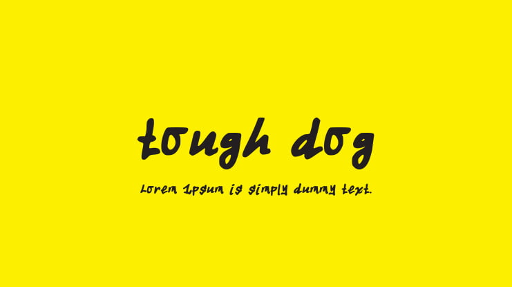 tough_dog Font