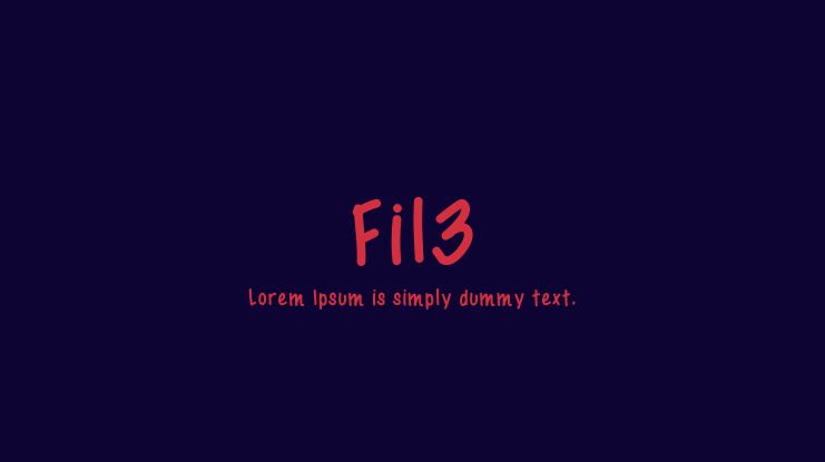 Fil3 Font