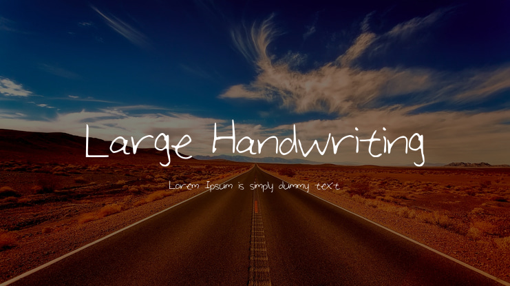 Large_Handwriting Font