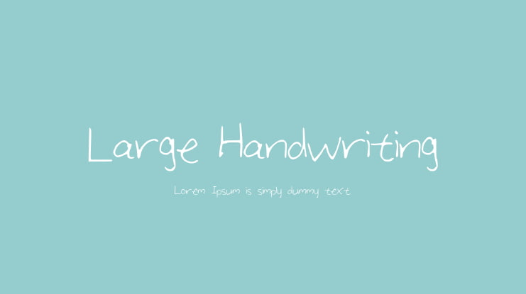 Large_Handwriting Font