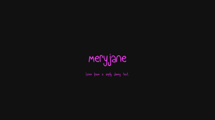meryjane Font Family