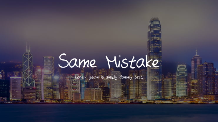 Same_Mistake Font