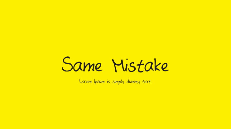 Same_Mistake Font