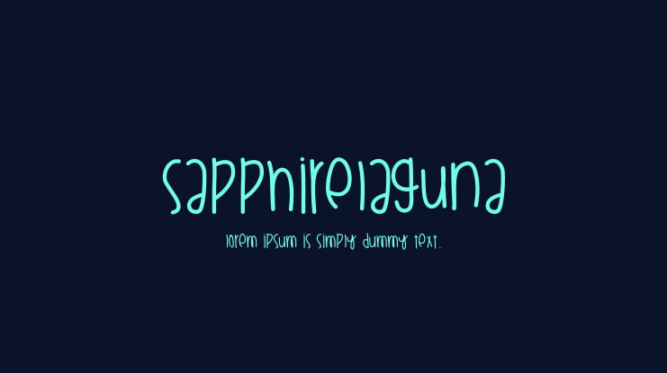 SapphireLaguna Font