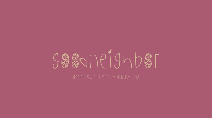 GoodNeighbor Font