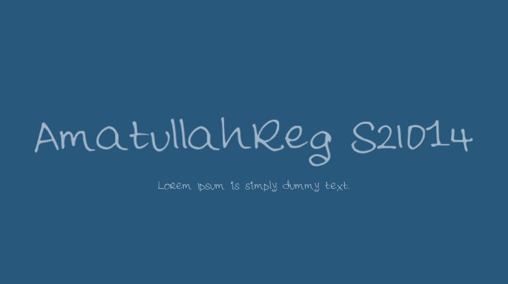 AmatullahReg_S2014 Font
