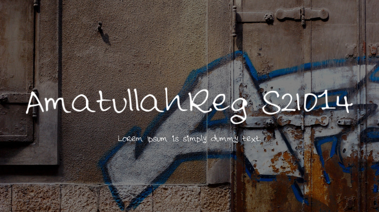 AmatullahReg_S2014 Font