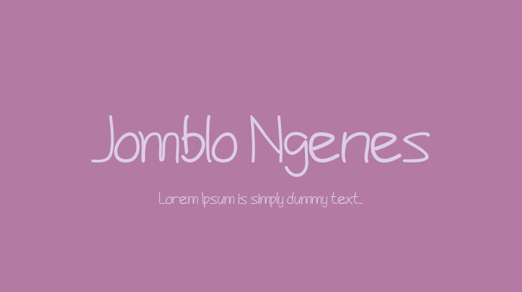 Jomblo Ngenes Font Family