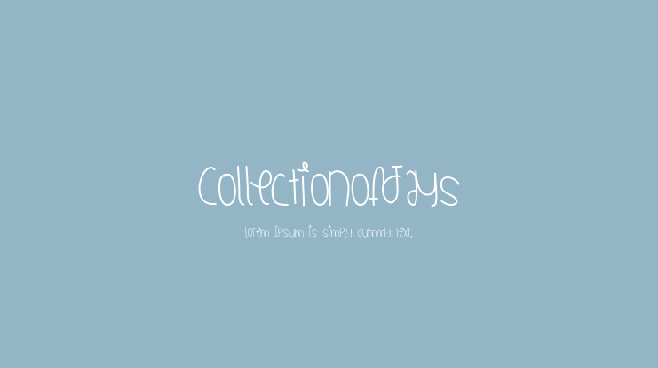 CollectionOfJays Font