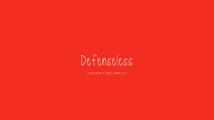 Defenseless Font