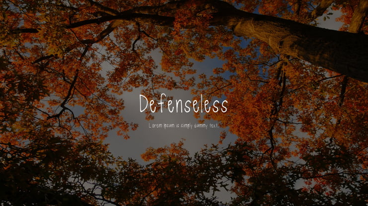 Defenseless Font