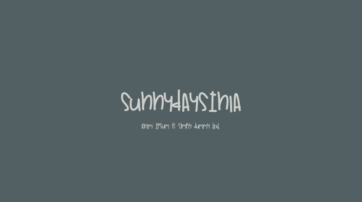 SunnyDaysInLa Font