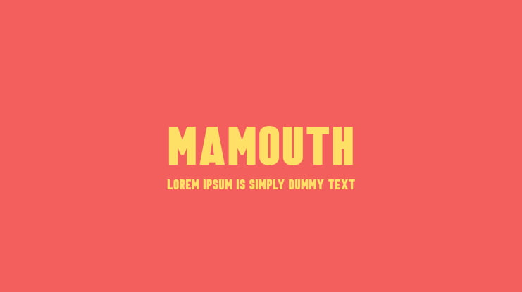 Mamouth Font