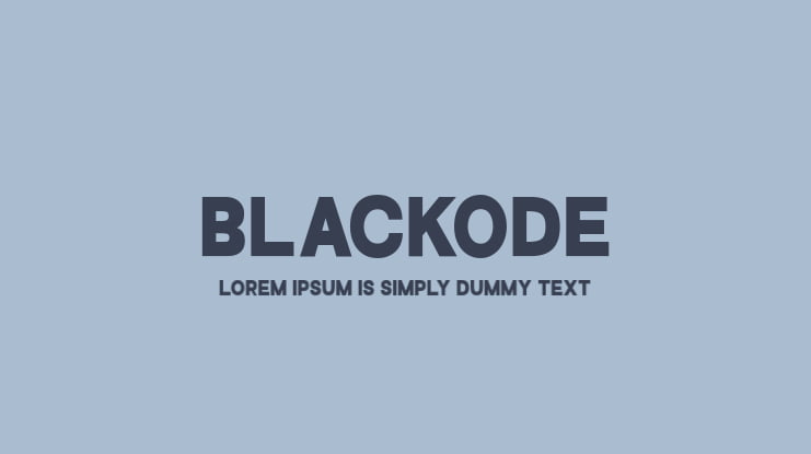 Blackode Font