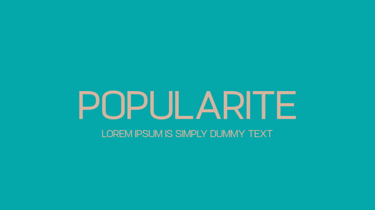 Popularite Font