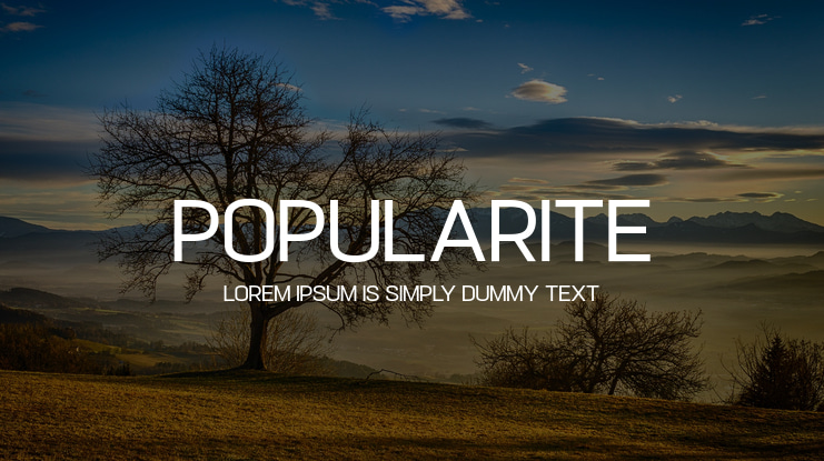 Popularite Font