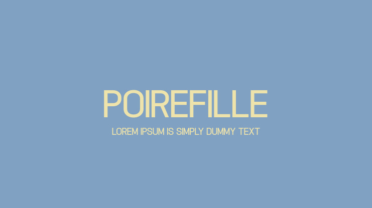 Poirefille Font