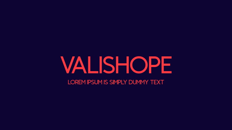 Valishope Font