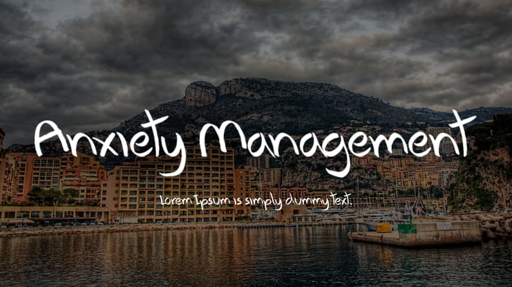 Anxiety Management Font