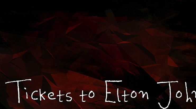 Tickets to Elton John Font