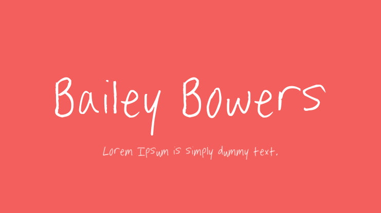 Bailey Bowers Font