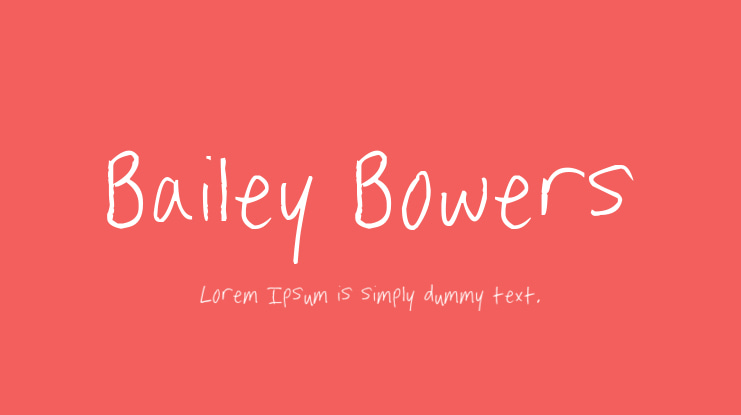 Bailey Bowers Font