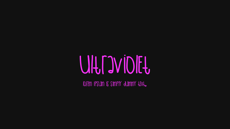 UltraViolet Font