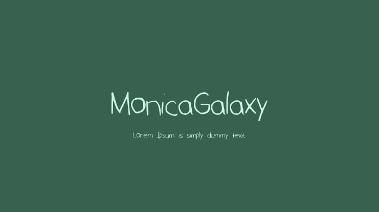 MonicaGalaxy Font