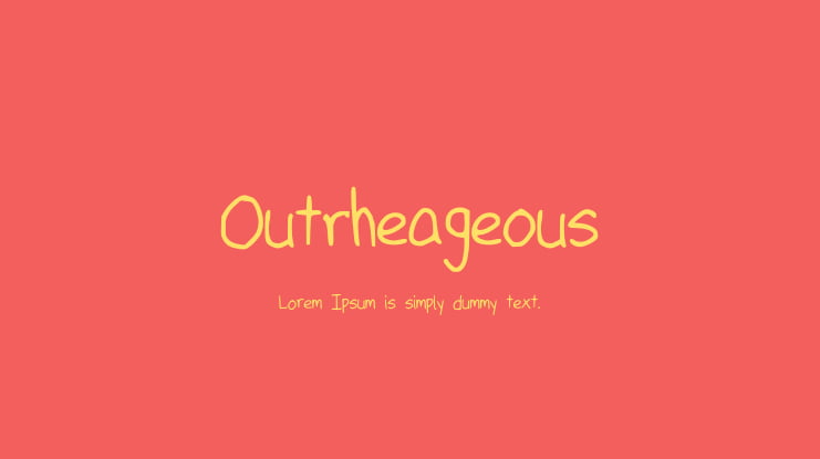 Outrheageous Font