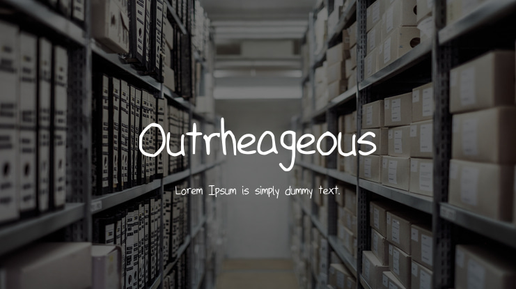 Outrheageous Font