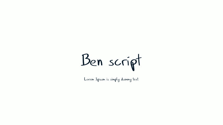 Ben script Font