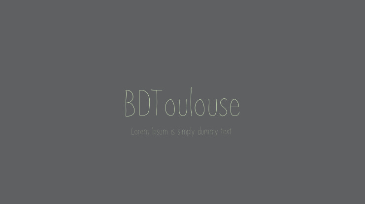 BDToulouse Font