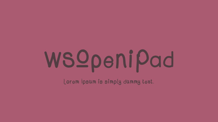 WSOpeniPad Font