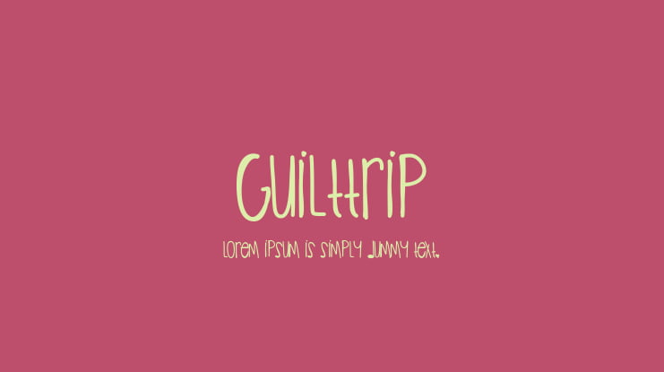GuiltTrip Font