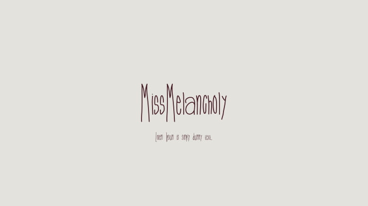 MissMelancholy Font