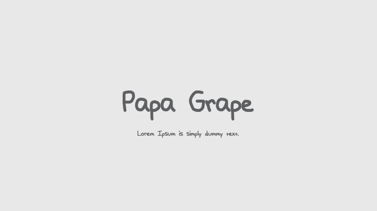 Papa Grape Font