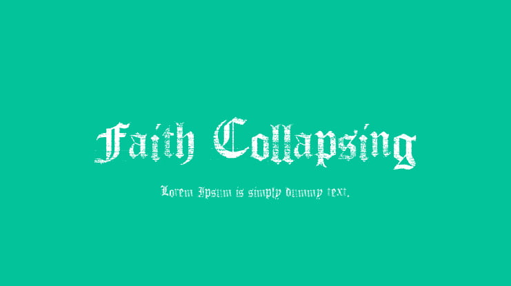 Faith Collapsing Font