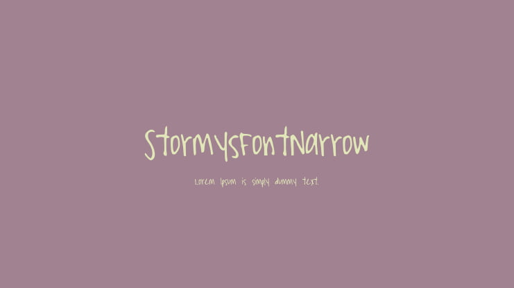 StormysFontNarrow Font