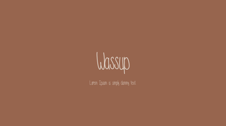 Wassup Font