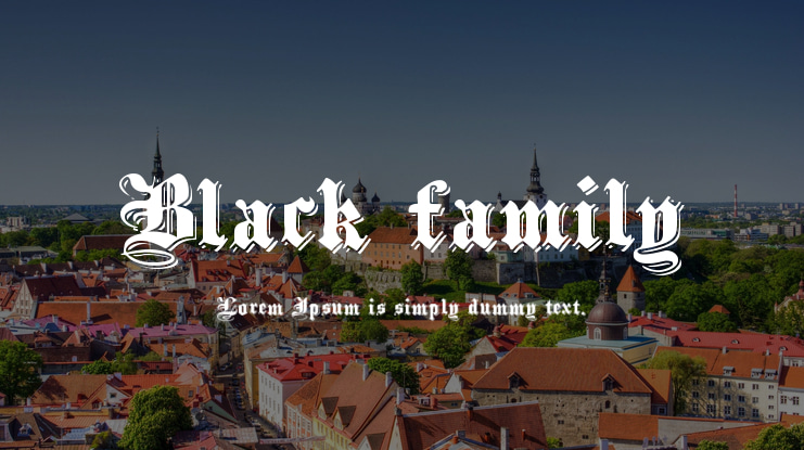 Black family Font Family