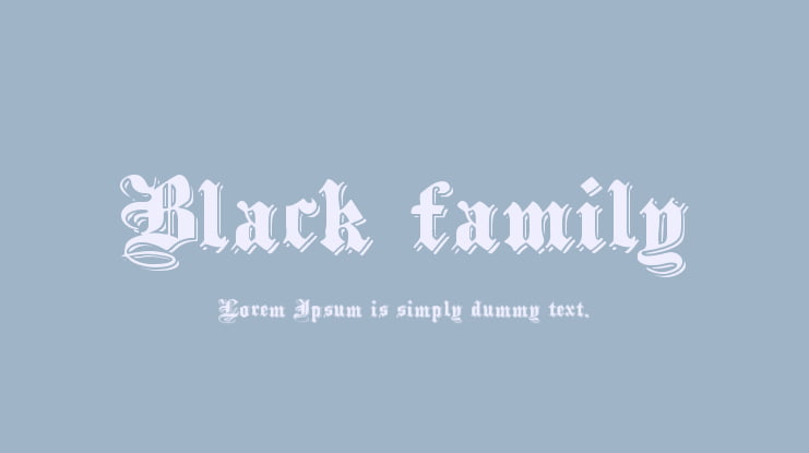 Black family Font Family