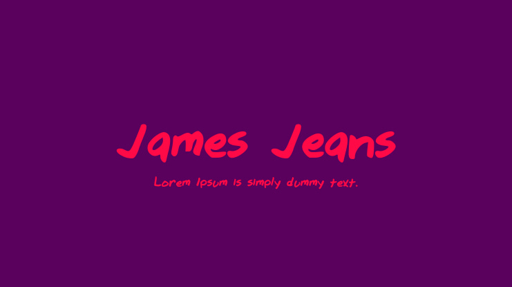 James Jeans Font
