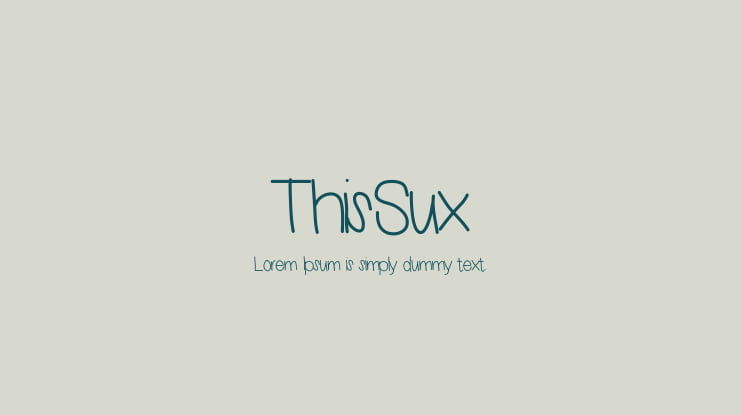 ThisSux Font
