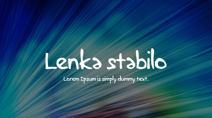 Lenka stabilo Font