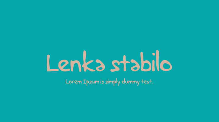Lenka stabilo Font